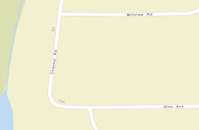 Map with area of construction on Channel Road - News Image